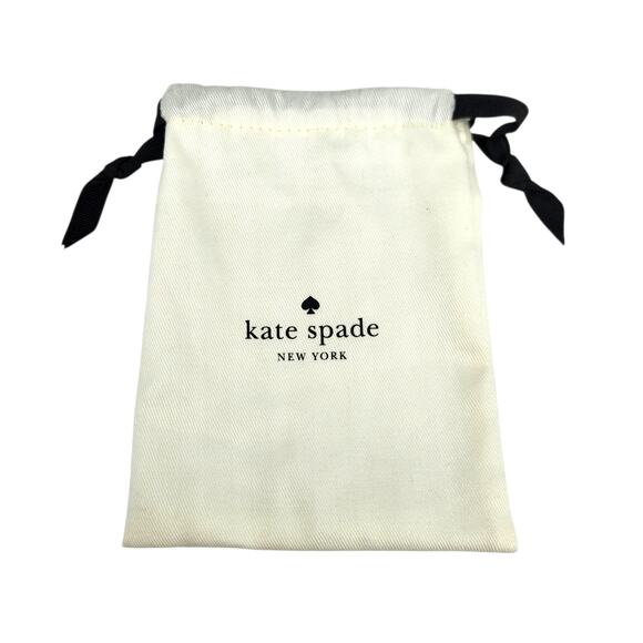 Kate Spade Bracelet Set of 2 Bangles Gold Black White Rhinestone Spade Sparkly - Picture 15 of 16